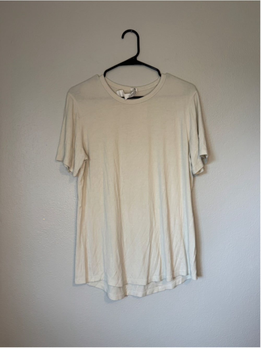 Lululemon Modal Short Sleeve T-Shirt Cream Ivory Size 16